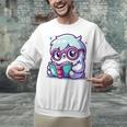 Adorable Book Lover Yeti With Reading Glasses Cute Unisex Sweatshirt Adorable Book Lover Yeti With Reading Glasses Cute Unisex Sweatshirt