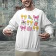 Apple Coquette Bow Books First Day Of School Back To School Unisex Sweatshirt