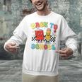 Back To School Checkered Book Pencil Groovy Teacher Student Unisex Sweatshirt