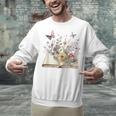 Book Flowers And Butterfly Beautiful Reading Reader Graphic Unisex Sweatshirt