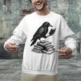 Book Raven Vintage Dark Academia Literature Reading Unisex Sweatshirt