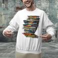 Book Women Graphic Art Colorful Eyes Unisex Sweatshirt