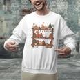 Christmas Cats Bookshelf Gingerbread Unisex Sweatshirt