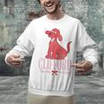 Clifford The Big Red Dog Pink Text With Bow Illustrated Book Unisex Sweatshirt Clifford The Big Red Dog Pink Text With Bow Illustrated Book Unisex Sweatshirt