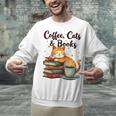 Coffee Cats And Books Lover For Women & Girls Coffee Unisex Sweatshirt