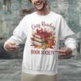 Cozy Readers Book Society Fall Autumn Floral Pumpkin Season Unisex Sweatshirt