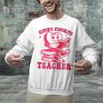 Cupid's Favorite Teacher Valentines Day Heart Book Lover Unisex Sweatshirt