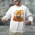 Cute Autumn Gnome Reading Pumpkin Book Lover Unisex Sweatshirt