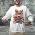 Cute Nerdy Fox Read Books Be Kind Stay Weird Book Club Premium Tri-Blend Unisex Sweatshirt
