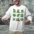 Cute Shamrock Reading St Patricks Day Teacher Book Lovers Unisex Sweatshirt