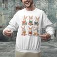 Cute Teacher Bunny Rabbit Reading Easter Bunnies Book Lovers Unisex Sweatshirt