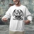 Dragon Reading Book Bookworm Books Dragon Lover Learning Unisex Sweatshirt