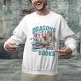 Easily Distracted By Dragons And Books Bookworm Unisex Sweatshirt