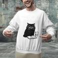 First Of All I’m A Delight Cute Cat Books Coffee Humor Unisex Sweatshirt