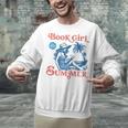 Girl Reading Book Summer Beach Vacation For Book Lover Unisex Sweatshirt