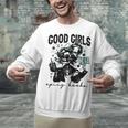 Good Girls Read Spicy Skeleton Book Club Unisex Sweatshirt