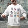 Halloween Ghosts Reading Books Pattern Spooky Kawaii Anime Unisex Sweatshirt