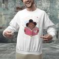 Just A Girl Who Loves Books Cute African American Afro Unisex Sweatshirt