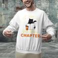 Just One More Chapter Fun Cat Coffee Reading Book Premium Tri-Blend Unisex Sweatshirt