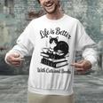 Life Is Better With Cats & Books Tuxedo Cat Mom Women Unisex Sweatshirt Life Is Better With Cats & Books Tuxedo Cat Mom Women Unisex Sweatshirt