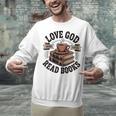 Love God Drink Coffee Read Books – Vintage Spiritual Reading Unisex Sweatshirt