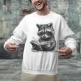 Raccoon With Book Cute Raccoons Reading Books Unisex Sweatshirt Raccoon With Book Cute Raccoons Reading Books Unisex Sweatshirt