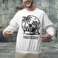 Raccoon Reading Books Summer Humor Trash Reader Unisex Sweatshirt