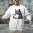 Reading Cat Cat Book Lover Unisex Sweatshirt