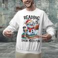 Reading Is Snow Much Fun Christmas Bookworm Snowman Reading Unisex Sweatshirt Reading Is Snow Much Fun Christmas Bookworm Snowman Reading Unisex Sweatshirt