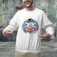 Reading Is Snow Much Fun Snowflake Top Hat Book Fan Winter Unisex Sweatshirt