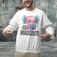 Readsolotl Cute Axolotl Reading Book Kawaii Pink Aesthetic Unisex Sweatshirt