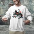 Retro Cute Cat Floral Book Librarian Vintage Floral Cat Book Unisex Sweatshirt Retro Cute Cat Floral Book Librarian Vintage Floral Cat Book Unisex Sweatshirt