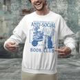 Sarcastic Anti Social Book Club Cat Skull Book Lover Unisex Sweatshirt
