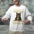i Have Selective Hearing Cat Coffee Books Retro Unisex Sweatshirt