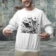 Skeleton Skull Halloween Book Reading Books Lover Teacher Unisex Sweatshirt