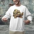 Sulcata Tortoise Reading A Book Unisex Sweatshirt