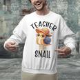 Teacher Snail With Glasses On Books Cute Pre-K Kindergarten Unisex Sweatshirt Teacher Snail With Glasses On Books Cute Pre-K Kindergarten Unisex Sweatshirt