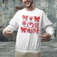 Valentine Teacher Coquette Bow Pencil Heart Book Girl Women Unisex Sweatshirt Valentine Teacher Coquette Bow Pencil Heart Book Girl Women Unisex Sweatshirt