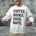 Vintage Coffee Books Dogs Naps Retro Unisex Sweatshirt