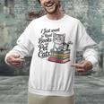 Vintage I Just Want To Read Books And Pet Cats Cat Raglan Baseball Tee Unisex Sweatshirt