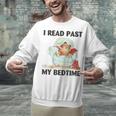 Vintage I Read Past My Bedtime Cute Sleeping Bear Book Lover Unisex Sweatshirt