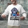 Wild About Reading Book Lover Gorilla Unisex Sweatshirt