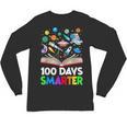 100th Day Of School Astronaut Books Space 100 Days Smarter Unisex Long Sleeve T-Shirt
