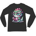Adorable Book Lover Basilisk With Reading Glasses Cute Unisex Long Sleeve T-Shirt Adorable Book Lover Basilisk With Reading Glasses Cute Unisex Long Sleeve T-Shirt