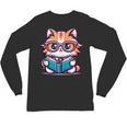 Adorable Book Lover Maine Coon Cat With Reading Glasses Cute Unisex Long Sleeve T-Shirt Adorable Book Lover Maine Coon Cat With Reading Glasses Cute Unisex Long Sleeve T-Shirt