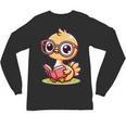 Adorable Book Lover Ostrich With Reading Glasses Cute Unisex Long Sleeve T-Shirt