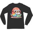 Adorable Book Lover Parrot With Reading Glasses Cute Unisex Long Sleeve T-Shirt