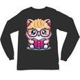 Adorable Book Lover Persian Cat With Reading Glasses Cute Unisex Long Sleeve T-Shirt Adorable Book Lover Persian Cat With Reading Glasses Cute Unisex Long Sleeve T-Shirt