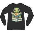 Adorable Turtle Reading Books Unisex Long Sleeve T-Shirt