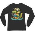 Alligator Reading a Book Animal Unisex Long Sleeve T-Shirt Alligator Reading a Book Animal Unisex Long Sleeve T-Shirt
